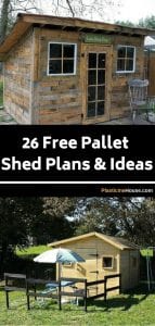 26 Cobertizos de paletas, graneros, cabañas y planes e ideas de construcción gratis